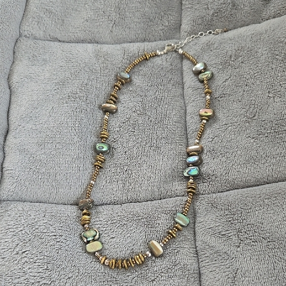 SILPADA Abalone Shell and bronze glass beads Necklace - Picture 1 of 4